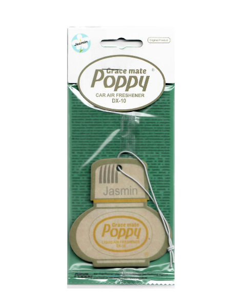 Poppy Grace Mate Classic Cardboard Car Airfreshener | JASMIN