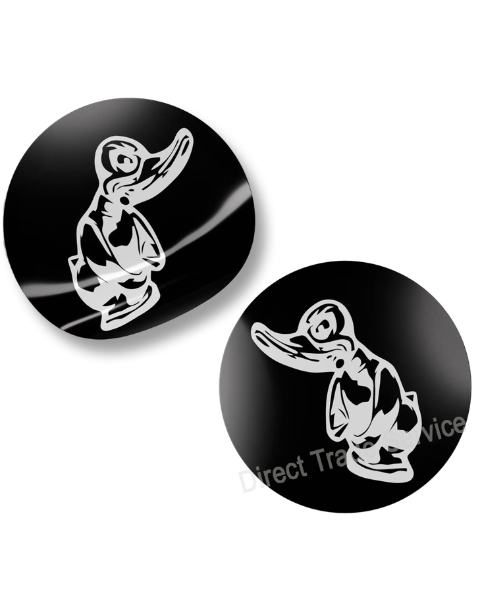 Door step sticker set Angry Duck