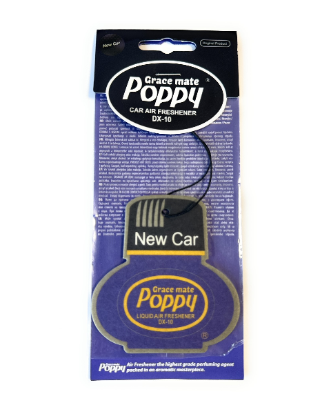 Poppy Grace Mate Classic Cardboard Car Airfreshener | NEW CAR