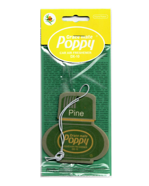 Poppy Grace Mate Classic Cardboard Car Airfreshener | PINE
