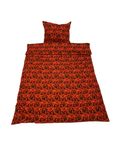 Bed-Cover 1 persons Danish pluche Design red 140 x 200cm with pillowcase