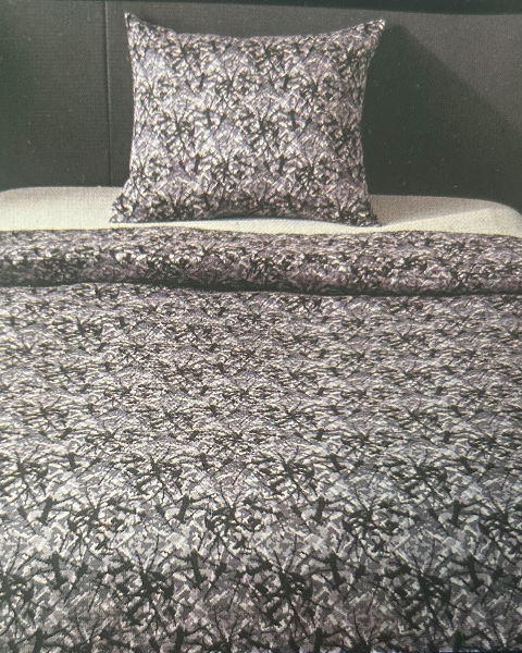 Bed-cover 1 persons Danish pluche Design gray 140 x 200cm with pillowcase