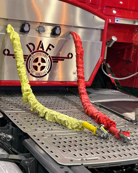 Air hose protective sleeve Red