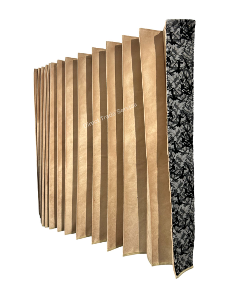 Side curtainset Beige with Danish pluche grey