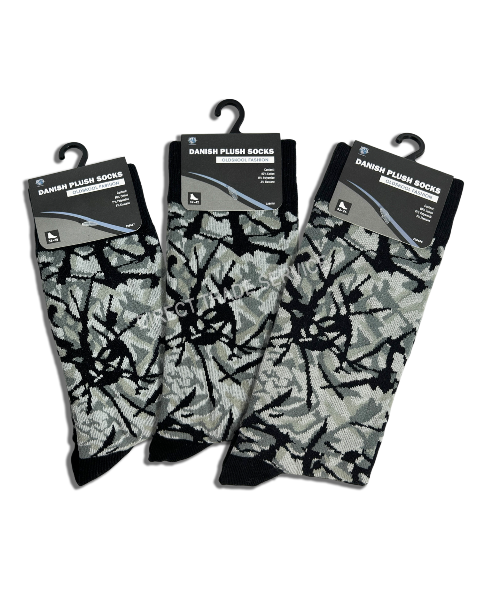 Danish pluche socks Grey size 43-46