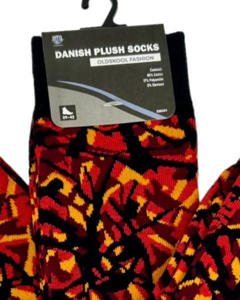Danish pluche socks Red size 43-46