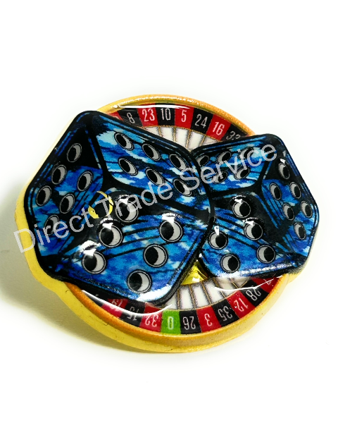 Pin Pluche Dice Blue