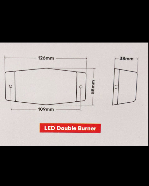 LED Double Burner White DUAL Colour