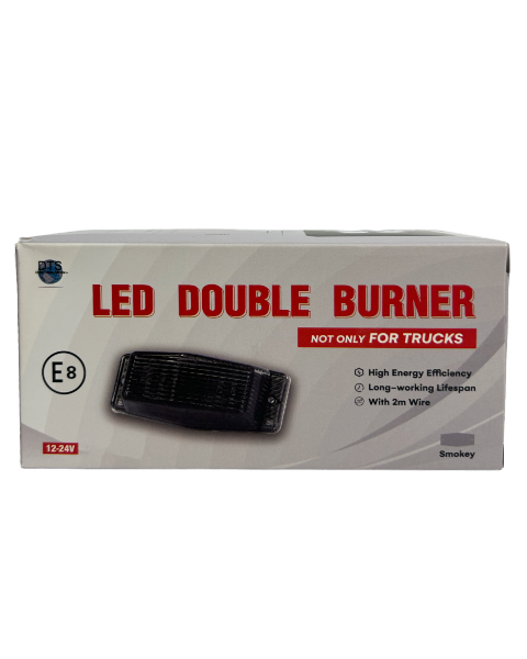 LED Double Burner White Smokey DUAL Colour