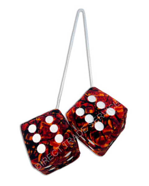 Danish plush dice 10x10 cm Red