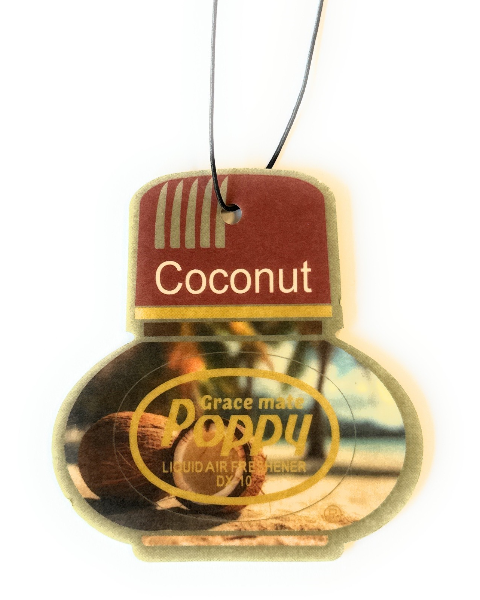 Poppy Grace Mate Classic Cardboard Car Airfreshener | COCONUT