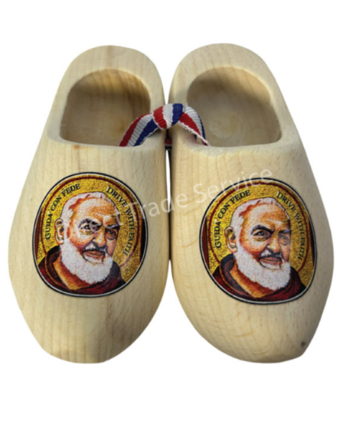 Mini Wooden Clogs Padre Pio