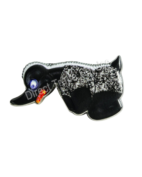 Pin Angry Duck Grey Pluche