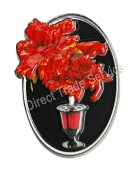 Pin Red Flower