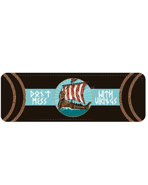 Dashboardmat Viking Ship black
