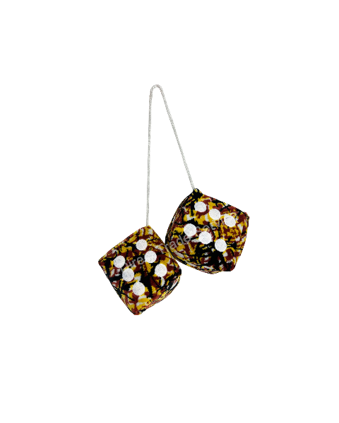 Danish plush dice 6x6 cm Yellow