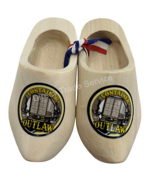 Mini Wooden Clogs Container Yellow