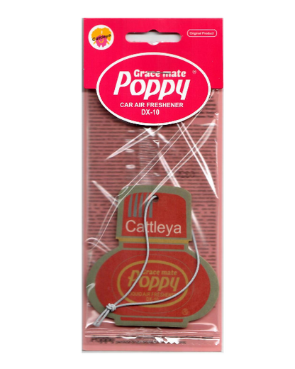 Poppy Grace Mate Classic Cardboard Car Airfreshener | CATTLEYA