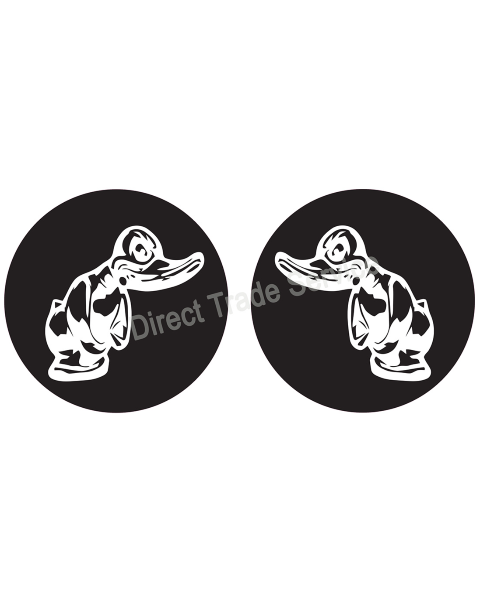 Door step sticker set Angry Duck