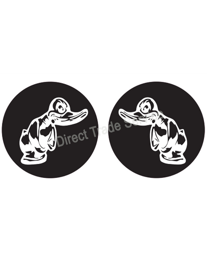 Door step sticker set Angry Duck