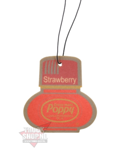 Poppy Grace Mate Classic Cardboard Car Airfreshener | STRAWBERRY