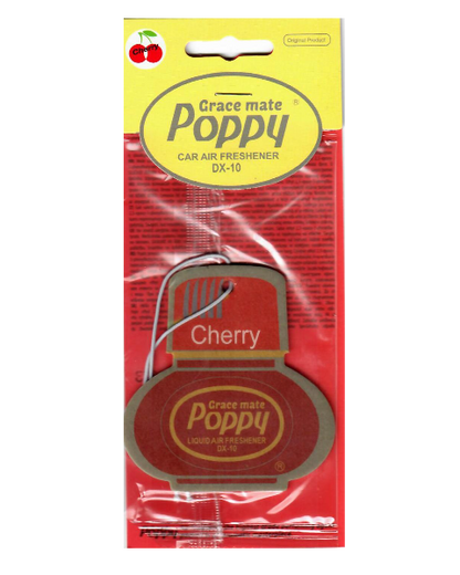 Poppy Grace Mate Classic Cardboard Car Airfreshener | CHERRY