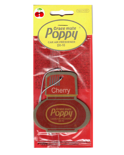 Poppy Grace Mate Classic Cardboard Car Airfreshener | CHERRY