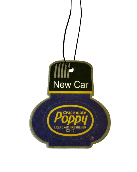 Poppy Grace Mate Classic Cardboard Car Airfreshener | NEW CAR