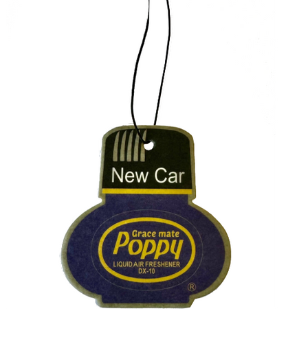 Poppy Grace Mate Classic Cardboard Car Airfreshener | NEW CAR