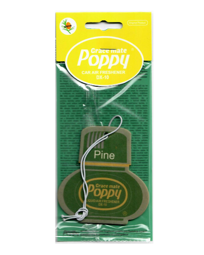 Poppy Grace Mate Classic Cardboard Car Airfreshener | PINE