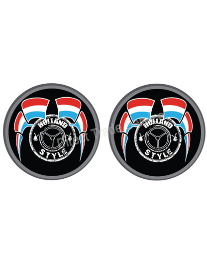 Door step sticker set Holland style flags