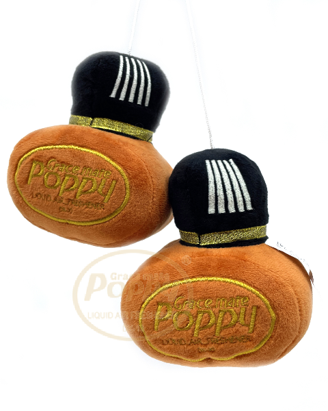 Poppy Grace Mate pluche big bottle with 70cm cord Brown