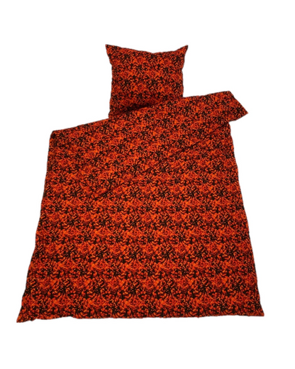 Bed-Cover 1 persons Danish pluche Design red 140 x 200cm with pillowcase