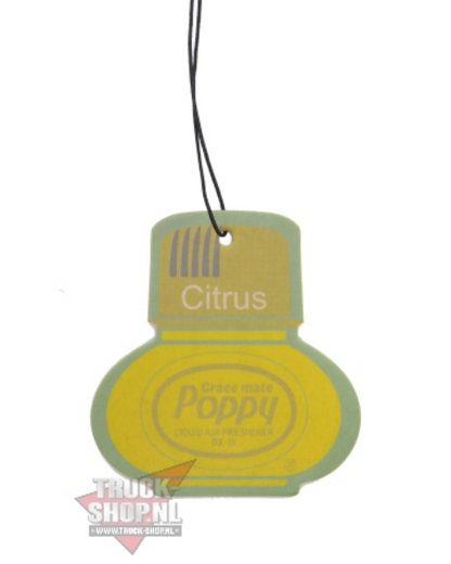 Poppy Grace Mate Classic Cardboard Car Airfreshener | CITRUS