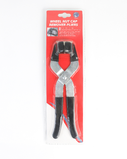 Wheel nut cap remover pliers