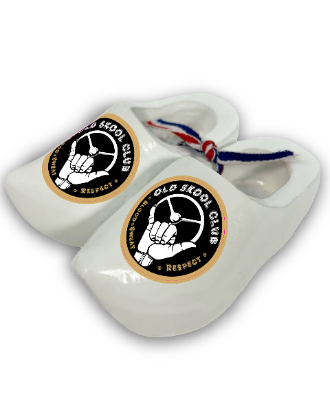 Mini Wooden Clogs White Oldskool Club