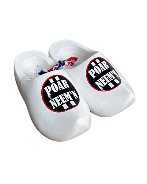 Mini Wooden Clogs Poar Neem'n White