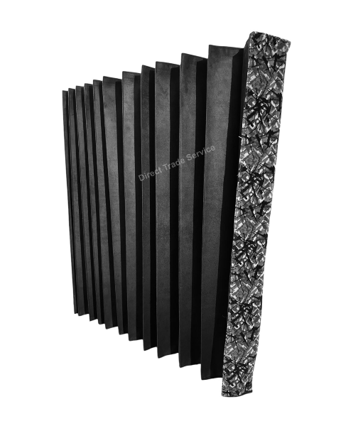 Side curtainset Black with Danish pluche grey