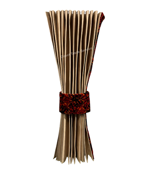 Side curtainset Beige with Danish pluche red