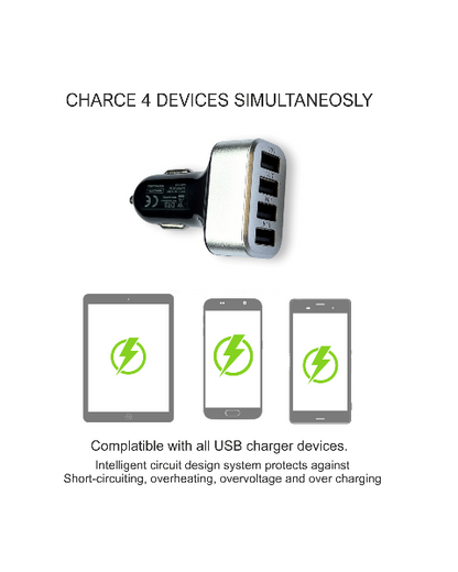 DTS USB 4 Ports Multi Charger 12-24V