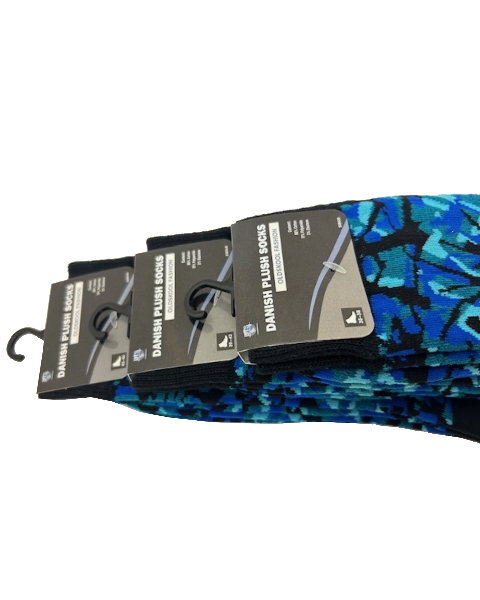 Danish pluche socks Blue size 43-46