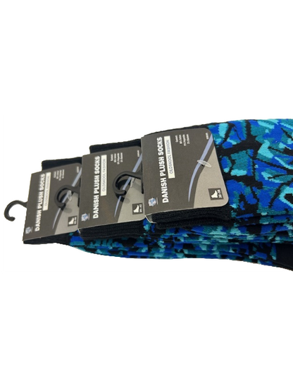 Danish pluche socks Blue size 43-46