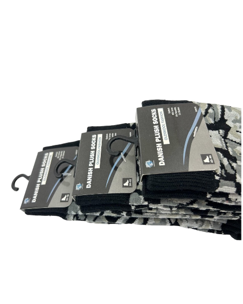 Danish pluche socks Grey size 43-46