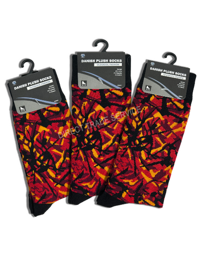 Danish pluche socks Red size 43-46