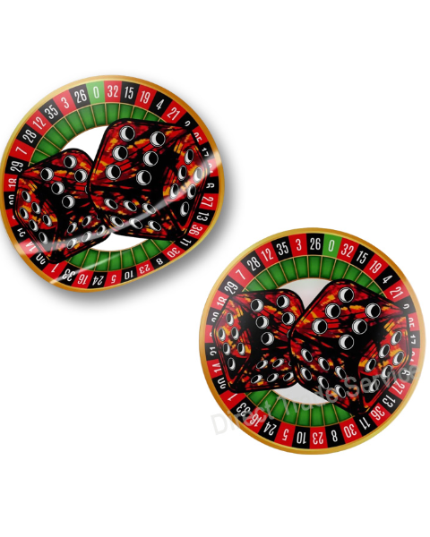 Door Step Sticker Set Pluche Dices Red