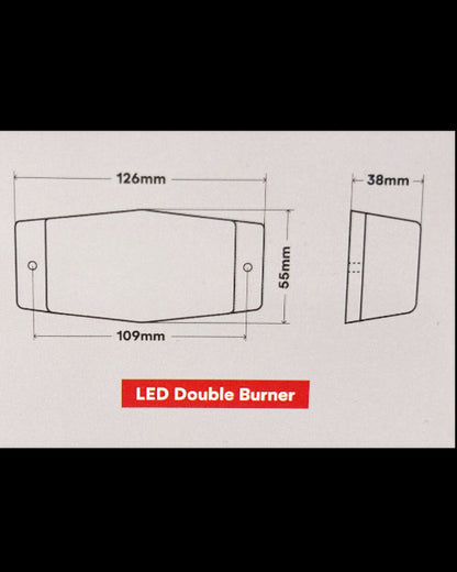 LED Double Burner White DUAL Colour