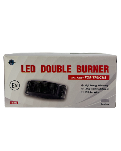 LED Double Burner White Smokey DUAL Colour