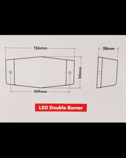 LED Double Burner Orange