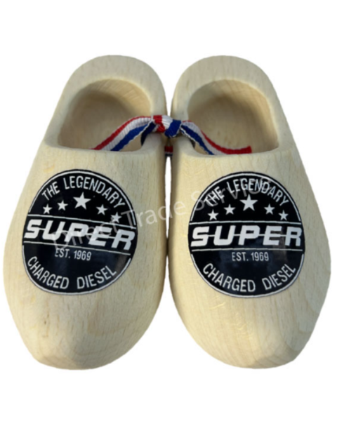 Mini Wooden Clogs 10cm - Legendary Diesel Super Black Edition