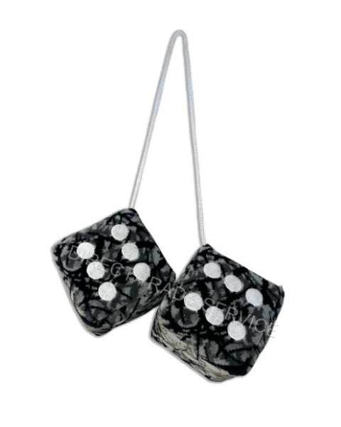 Danish plush dice 10x10 cm Grey